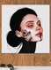 Woman Themed Wall Art Black/Beige/Red 30x30cm