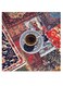Coffee Themed Wall Art White/Blue/Brown 30x30cm
