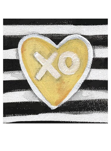 Love Themed Wall Art White/Yellow/Black 30x30cm