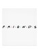 Friends MDF Wall Art Painting White/Black 30x30centimeter