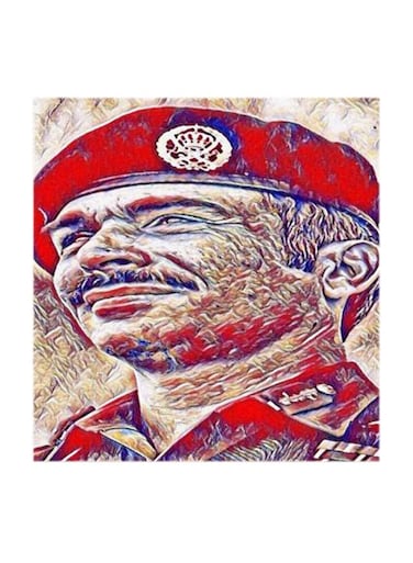 King Hussein of Jordan MDF Wall Art Multicolour 30x30cm