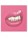 Lips Themed Wall Art Pink/White/Gold 30x30cm