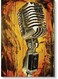 Microphone Wall Art Multicolour 40x60cm