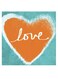 Love Themed Wall Art Blue/Orange/White 30x30cm
