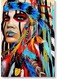 Indian Girl Abstract Wall Art Multicolour 40x60cm