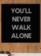 Never Walk Alone, Liverpool F.C Themed Wall Art Black/Grey 30x30cm
