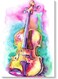 Violin Wall Art Multicolour 40x60cm