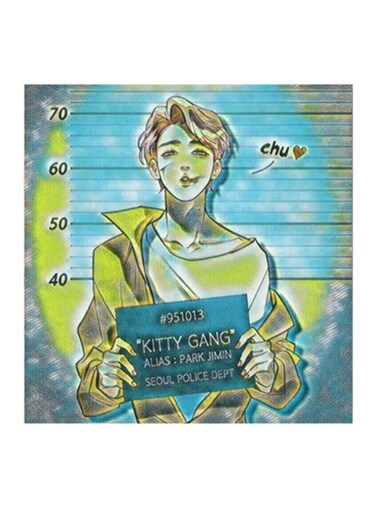 Wooden BTS Wall Art Paintings Blue/Yellow/Grey 30x30centimeter