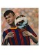 Neymar Themed Decorative Wall Art Blue/Red/Black 30x30cm