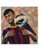 Neymar Themed Decorative Wall Art Blue/Red/Black 30x30cm