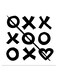 XO Game Themed Printed MDF Wall Art White/Black 30x30cm