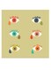 Colored Eyes Themed Wall Art Beige/Red/Blue 30x30cm