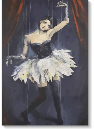 Girl Wall Art Multicolour 40x60cm
