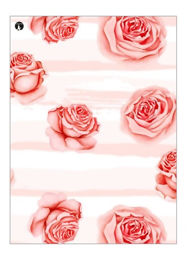 Printed Decorative Wall Art Plate Pink/White 20cm