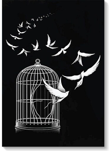 Decorative Wall Art Painting Black/White 40 x 60cm