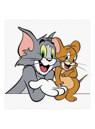 Tom And Jerry MDF Wall Art Multicolour 30x0.5x30cm