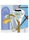 Squidward Tentacles Themed Decorative Wall Art Blue/Brown/White 30x30cm