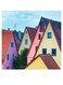 Rothenburg - Germany Themed Wall Art Pink/Purple/Beige 30x30cm
