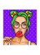 Pop Art MDF Wall Art Multicolour 30x30centimeter