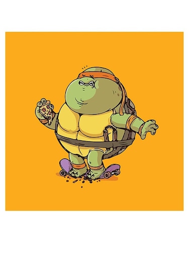 Ninja Turtles Printed Wall Art Yellow/Green/Purple 30x30cm