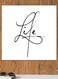 Life Printed Wall Art White/Black 30x30cm