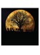 Moon Themed Wall Art Yellow/Black/Blue 30x30cm