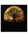 Moon Themed Wall Art Yellow/Black/Blue 30x30cm