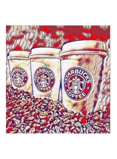 Starbucks Coffee MDF Wall Art Multicolour