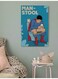 Man Of Stool Wall Art Multicolour 40x60cm
