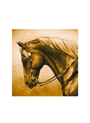 Horse Mdf Wall Art Multicolour 30x30cm
