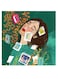 Woman Themed Wall Art Green/Brown/White 30x30cm