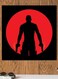 Bloodshot Movie Themed Printed MDF Wall Art Black/Red 30x30cm