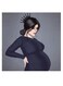 Pregnant Woman Themed Wall Art Grey/Blue/Black 30x30cm