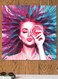 Woman Themed Wall Art Pink/Blue/Beige 30x30cm