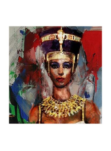 Nefertiti Abstract MDF Wall Art Multicolour 30x30cm