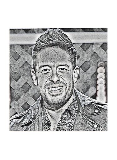 Mohamed Hamaki MDF Wall Art Multicolour 30x30cm