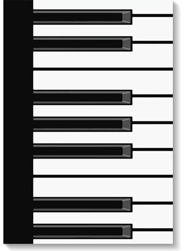 Piano Wall Art Multicolour 40x60cm