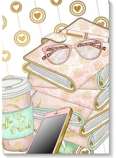 Coffee Lovers Themed Wall Art Painting Multicolour 40x60cm