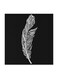 Feather MDF Wall Art Multicolour 30x30centimeter