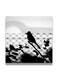 Decorative MDF Wall Art Painting Black/Grey 30 x 30cm