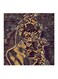 Beautiful Flowers And Women Wall Art Painting Brown/Yellow/Grey 30x30centimeter