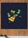 Ninja Turtles Printed Wall Art Blue/Yellow/Green 30x30cm