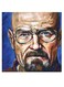 Walter White Breaking Bad Series Themed Wall Art Beige/Blue/Black 30x30cm