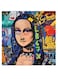 Pop Art Mona Lisa Themed Wall Art Blue/Beige/Yellow 30x30cm