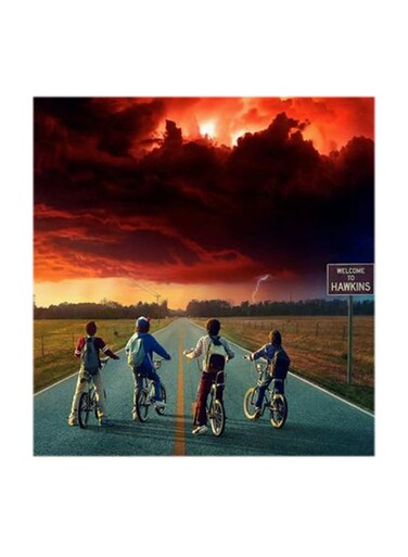 Stranger Things MDF Wall Art Multicolour 30x30centimeter
