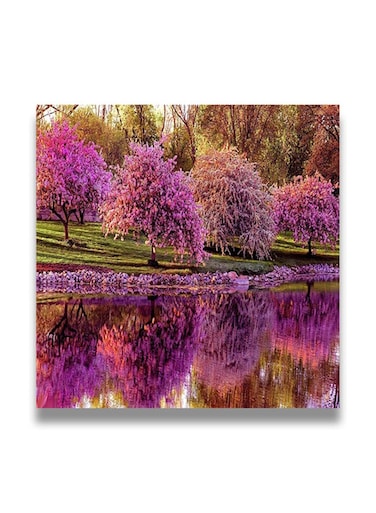 Decorative MDF Wall Art Painting Multicolour 30 x 30cm