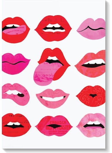Lips Wall Art Multicolour 40x60cm