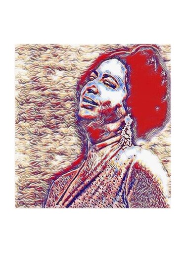 Umm Kulthum MDF Wall Art Multicolour 30x30cm