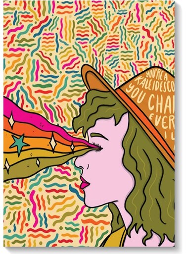 Woman Pop Art Printed Wall Art Multicolour 40x60cm