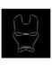 Iron Man Mask Themed Wall Art Black/Blue 30x30cm